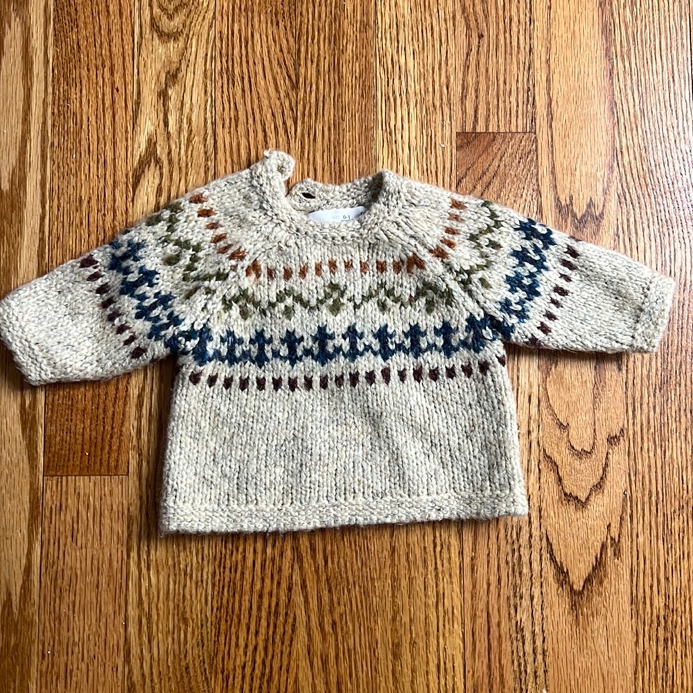 Zara newborn sweater